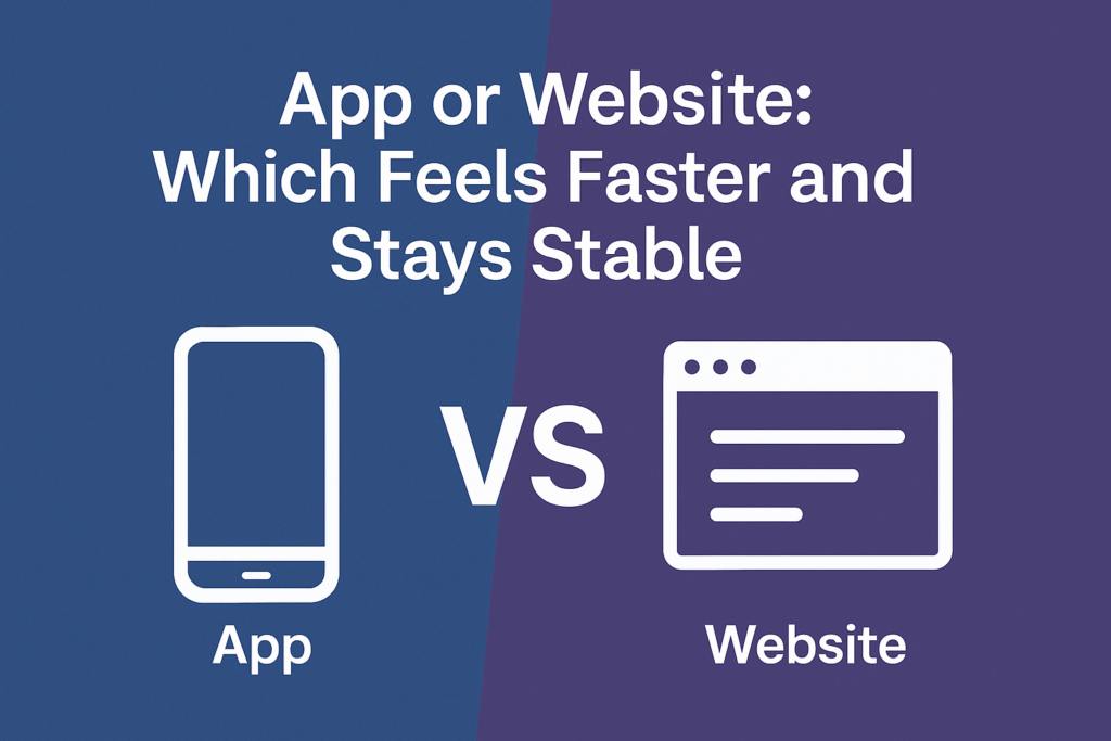 Aplikasi atau website mana yang lebih cepat dan stabil
